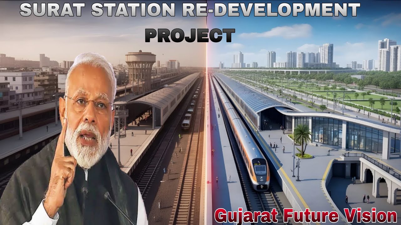 Surat Station Redevelopment Work Update/  Multi Model Hub Project Surat Railway Station 📍 Gujarat 