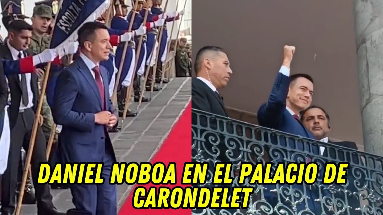Daniel Noboa llega al Palacio de Carondelet para reunirse con Guillermo Lasso