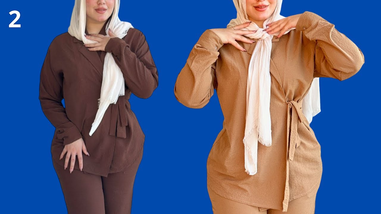 خياطة سوت كروازي أنيق ومميز في خطوات بسيطة 2️⃣ تفصيل انصومبل تركي