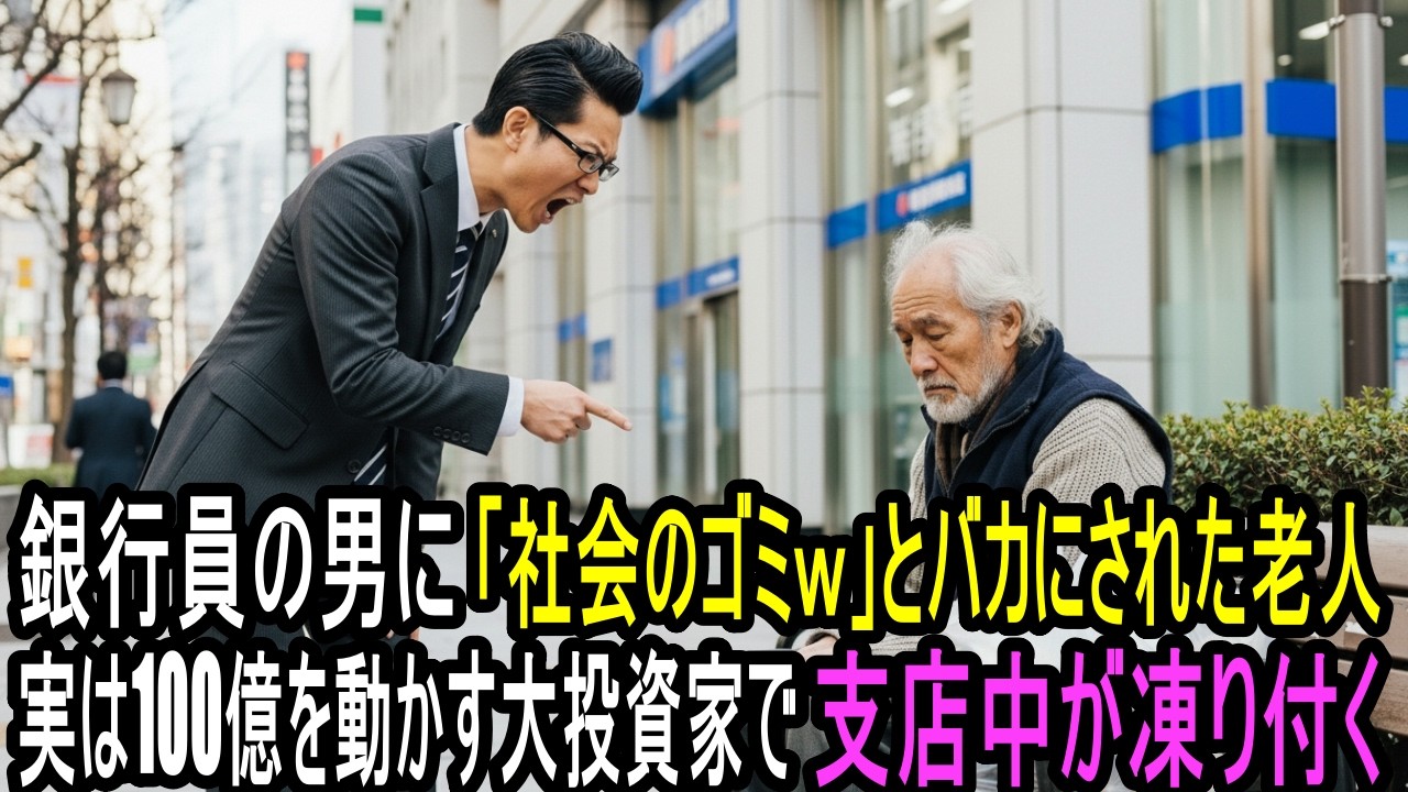 みすぼらしい老人をバカにした銀行員…相手は100億を動かす大投資家だった