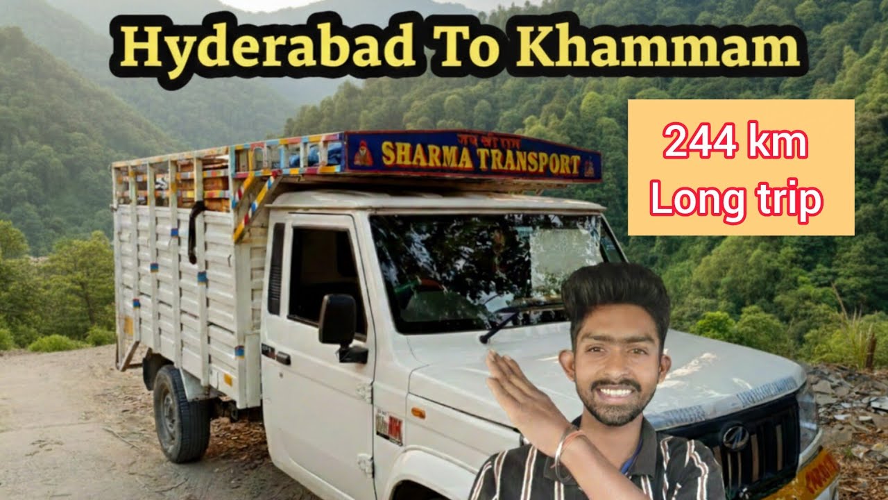 Hyderabad to khammam Trip // Bolero pickup 1.4 //@harsitvloger #boleropickup #goodscarrier #driver 