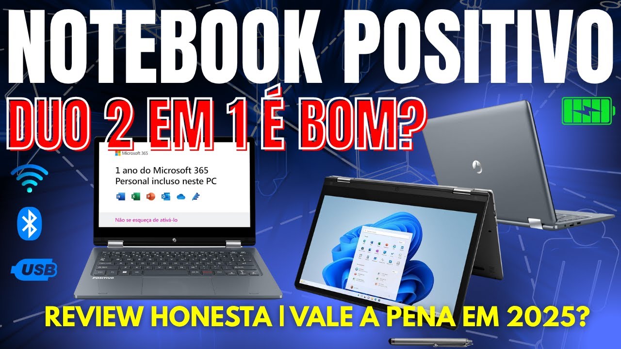 Notebook Positivo Duo 2 em 1 &eacute; BOM? Review HONESTA | Vale a Pena em 2025?