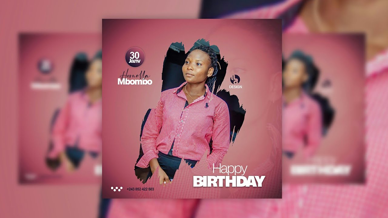 Affiche d'anniversaire avec Photoshop 2022