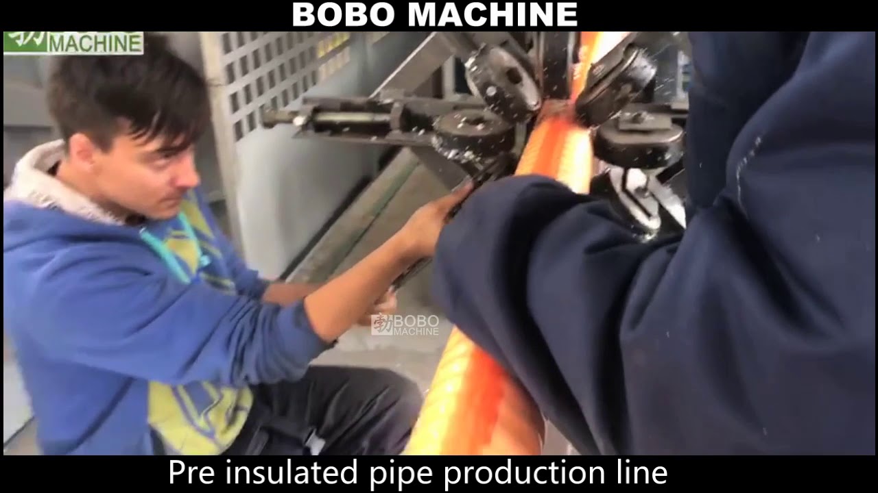 pre insulated steel pipe production line
