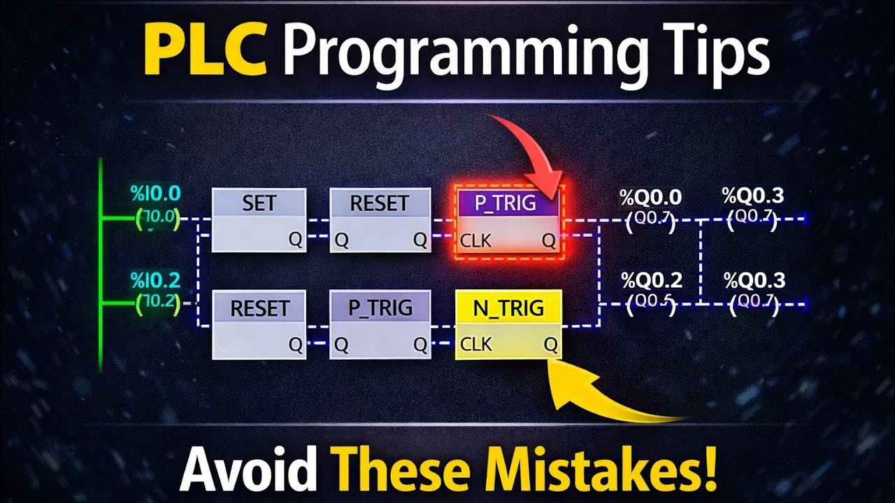 Part: 1.9 PLC Programming Tips ⚡”Avoid These 4 Mistakes in SET,RESET,P TRING & N TRING. #plc #viral