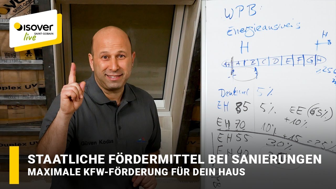 Maximale KfW-Förderung für dein Haus: So geht's! ✔ ISOVER live ★ Web-TV für Handwerker