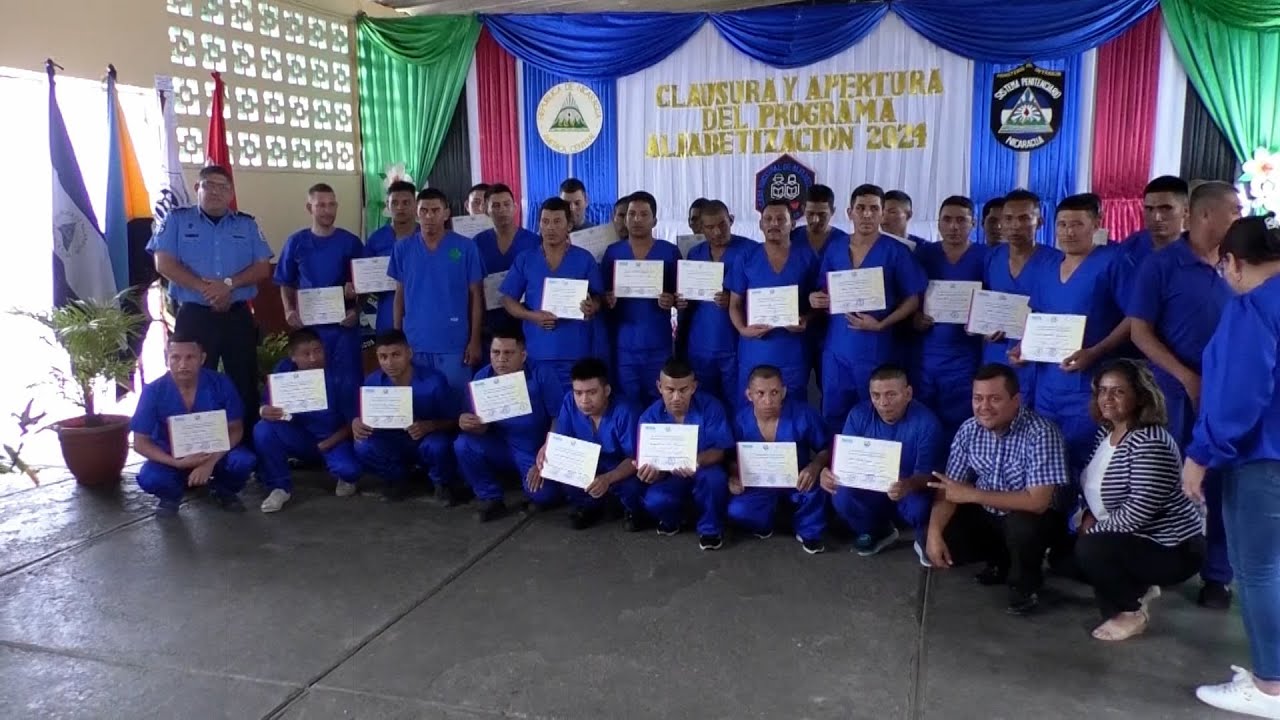 Matagalpa: presos culminan curso para aprender a leer y a escribir