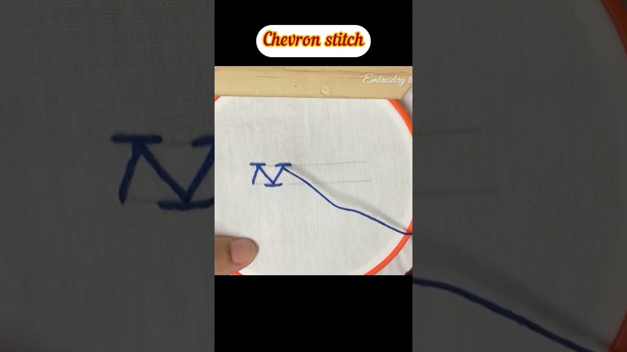 How to do chevron stitch #embroideryforbeginners #basicstitches #handembroidery