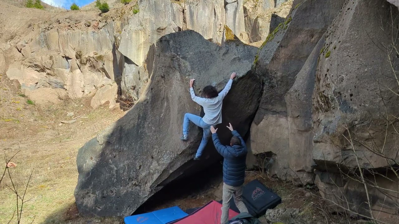 Mit Gewalt im Basalt Sit 7b+, Bundesanstalt f&uuml;r Basalt, Hohenfels
