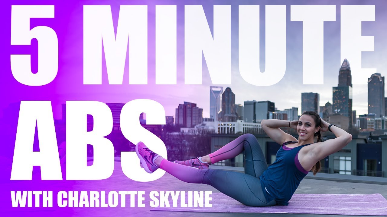 5 Minute Six Pack Abs Workout With Beautiful Charlotte Rooftop View