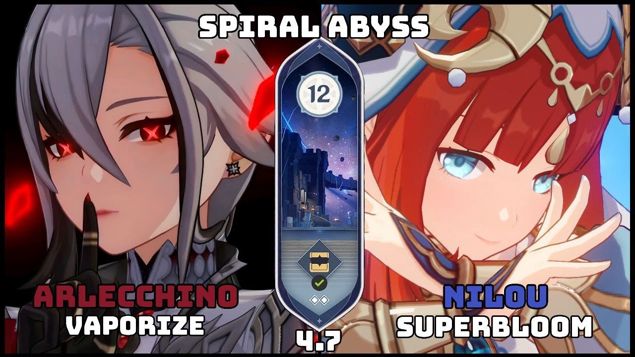 C0 Arlecchino and C0 Nilou | Spiral Abyss 4.7 | Genshin Impact