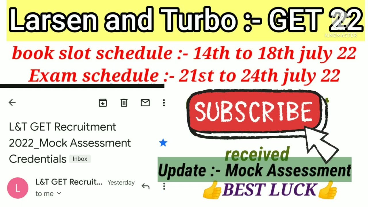 L&T recruitment drive 22 mock assessment mail