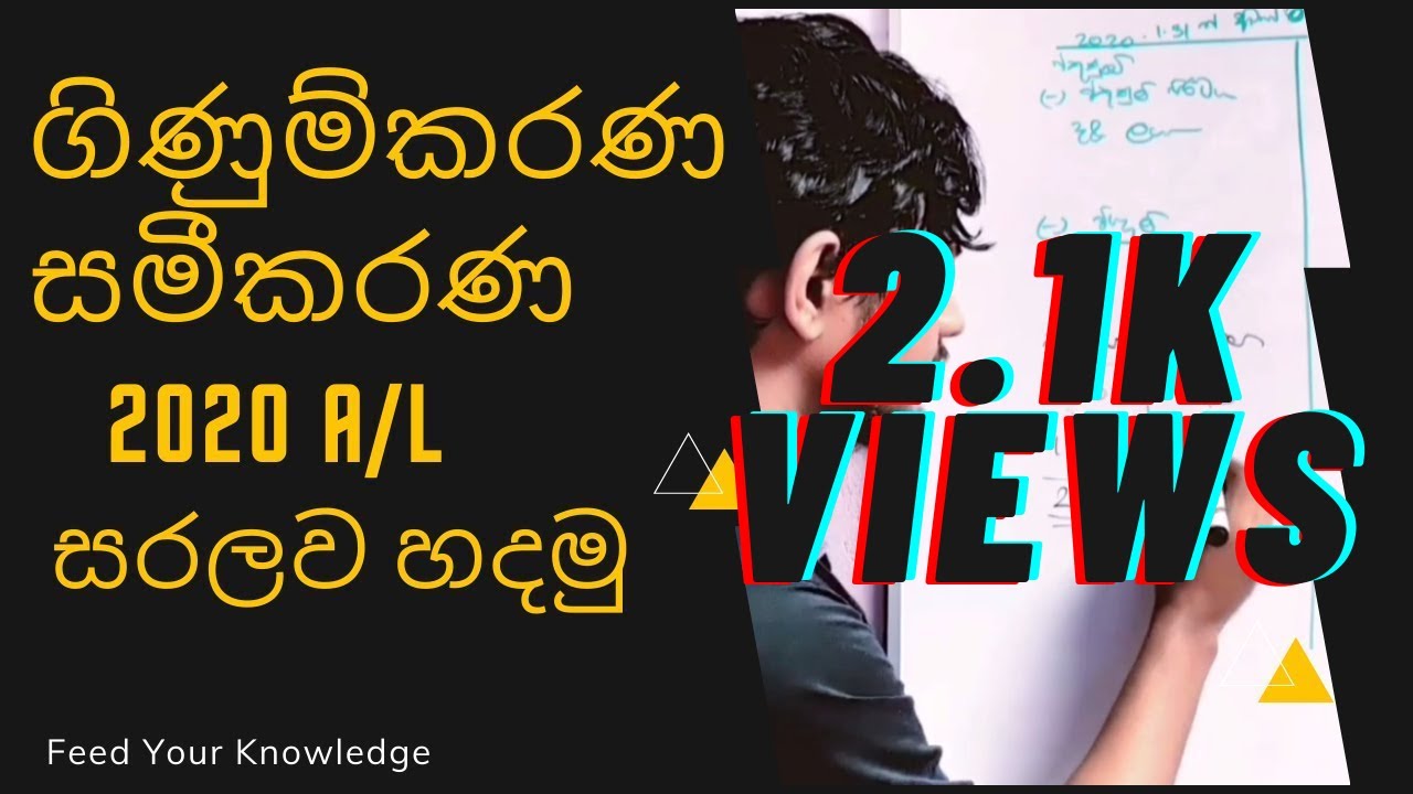 ගිණුම්කරණ සමීකරණ 2020 A/L |Accounting Equation 2020 A/L | Real Commerce