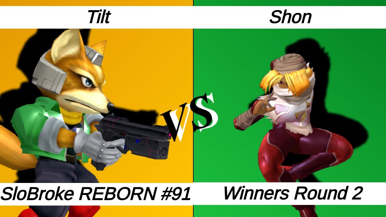 SloBroke REBORN #91 Melee Singles WR2 – Tilt ⟮Fox⟯ vs Shon ⟮Sheik, Zelda⟯