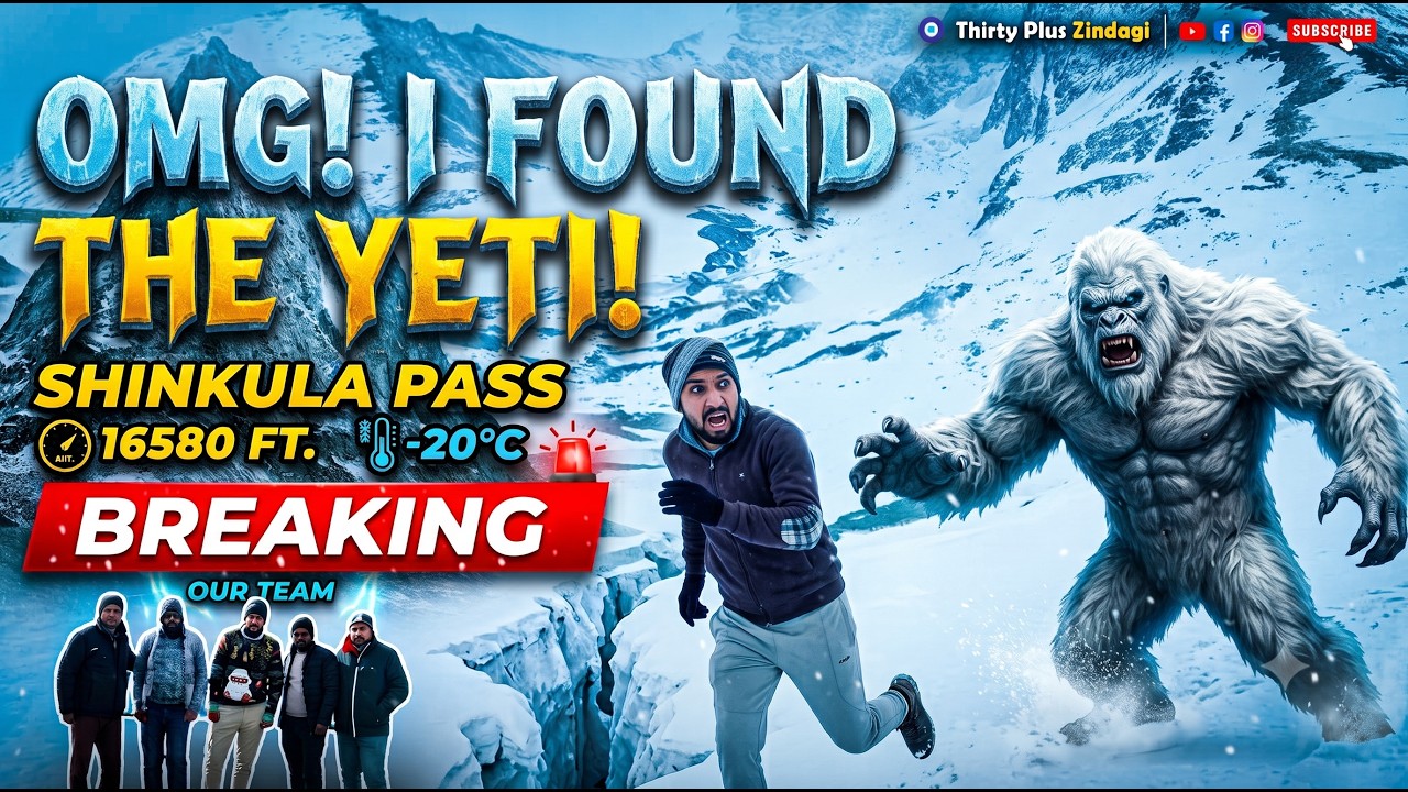Heavy snowfall at Shinkula Pass🏔️❄️☃️ | We found Yeti 😡🧟‍♂️ | Thirty Plus Zindagi