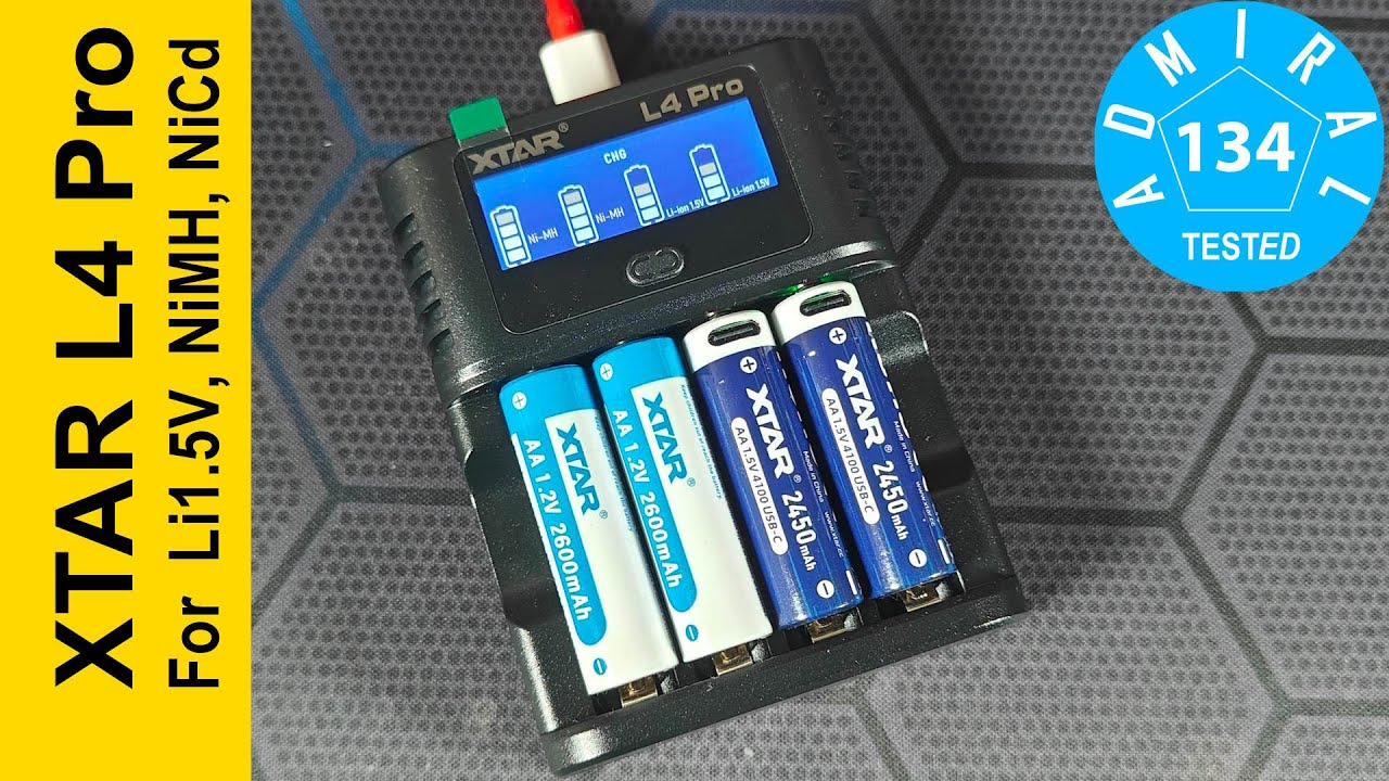 XTAR L4 Pro Li1.5V, NiMH, and NiCd Battery Charger Review