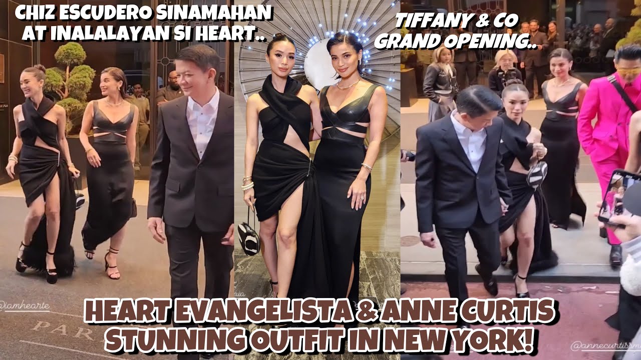 ANNE CURTIS & HEART EVANGELISTA STUNNING OUTFIT IN NEW YORK ❤️ KASAMA RIN NILA SI CHIZ ESCUDERO