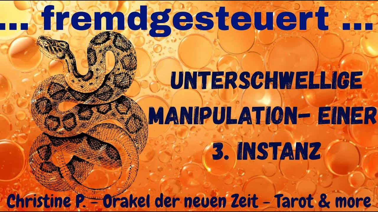 🐞 Fremdgesteuert,- 🐍 eine 3. Instanz manipuliert(e).. 😣
