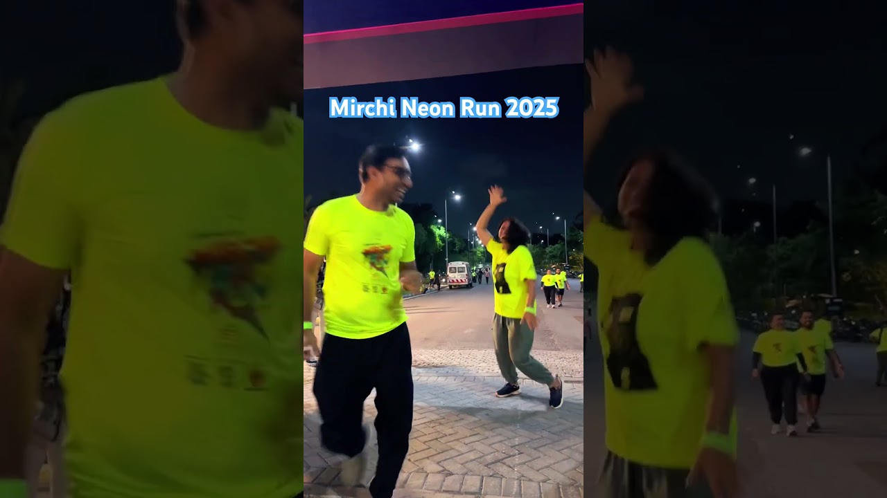 Mirchi Neon Run LR 2025 #mirchineonrun  #liferepublic #radiomirchi #rain #trending #runnow