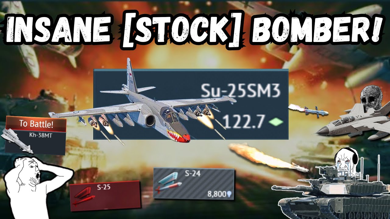 I'm DESTROYING War Thunder by Bombing EVERYTHING with OP Missiles!🔥| [STOCK] Su-25SM3 Experience!