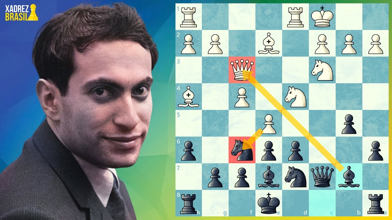 Uma partida INCRÍVEL entre 2 MAGOS do xadrez! Mikhail Tal encara outro feiticeiro