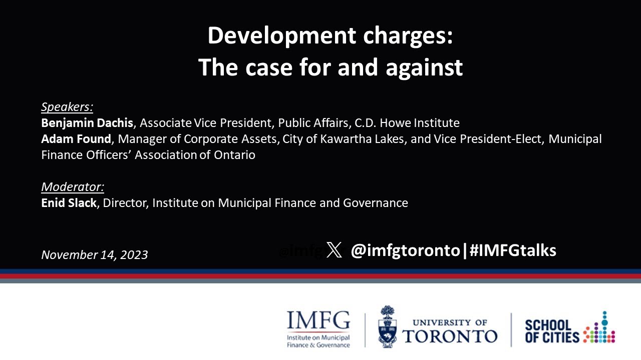 Development charges: The case for and against