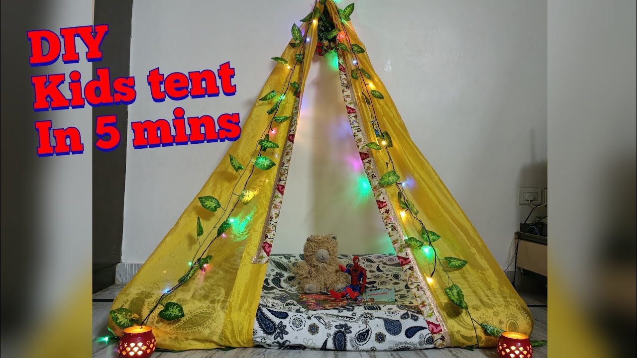 Kids tents for indoors | DIY Kids Tent | LivingRoom Decor Ideas On Budget | Lower Sitting Area Decor