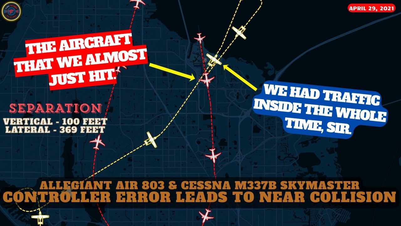 NTSB обвиняет диспетчера после того, как самолет Allegiant едва не врезался в Cessna при взлете —...