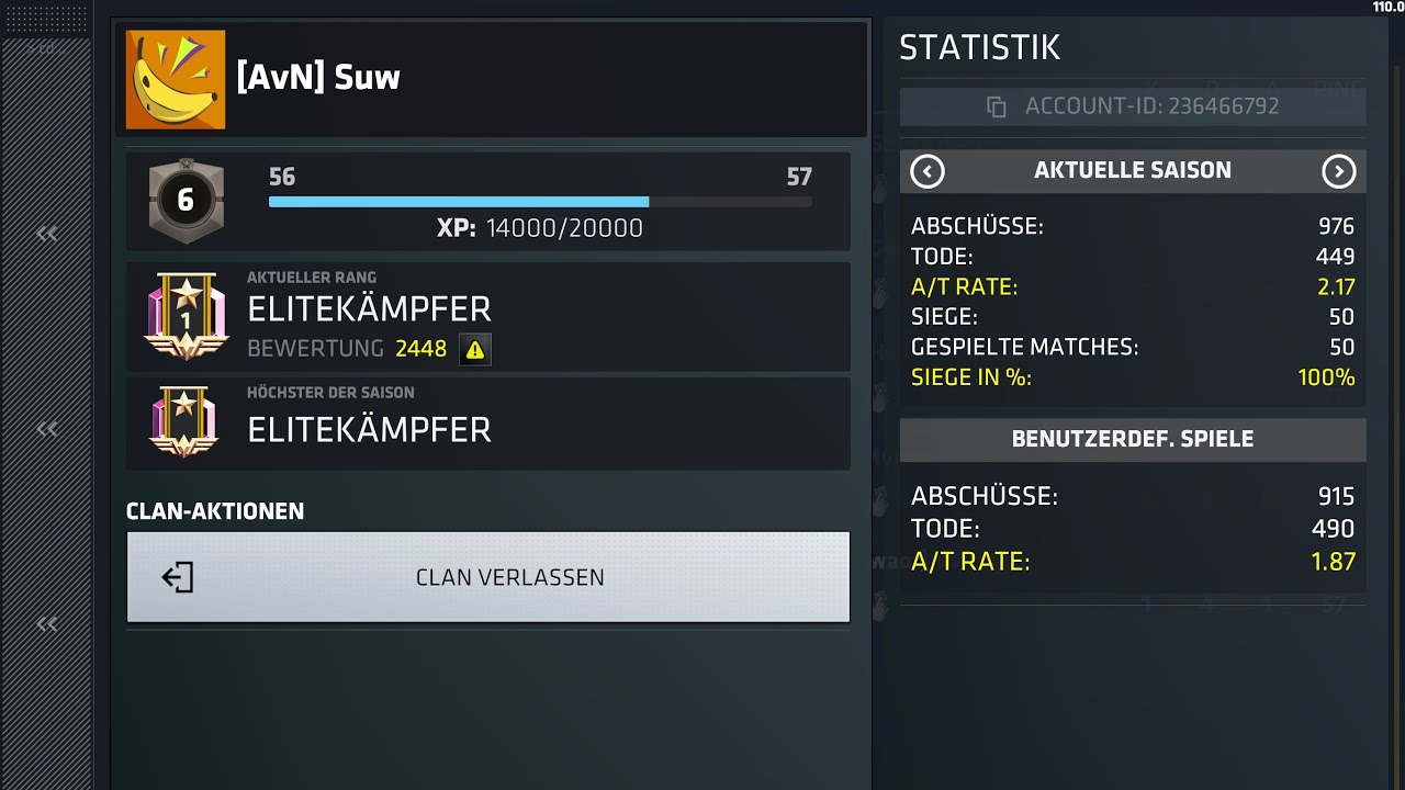 Critical Ops BUT I‘m ELITE 1 with 2.17KD and 100% WR (50/50) and PERMANENTLY BANNED