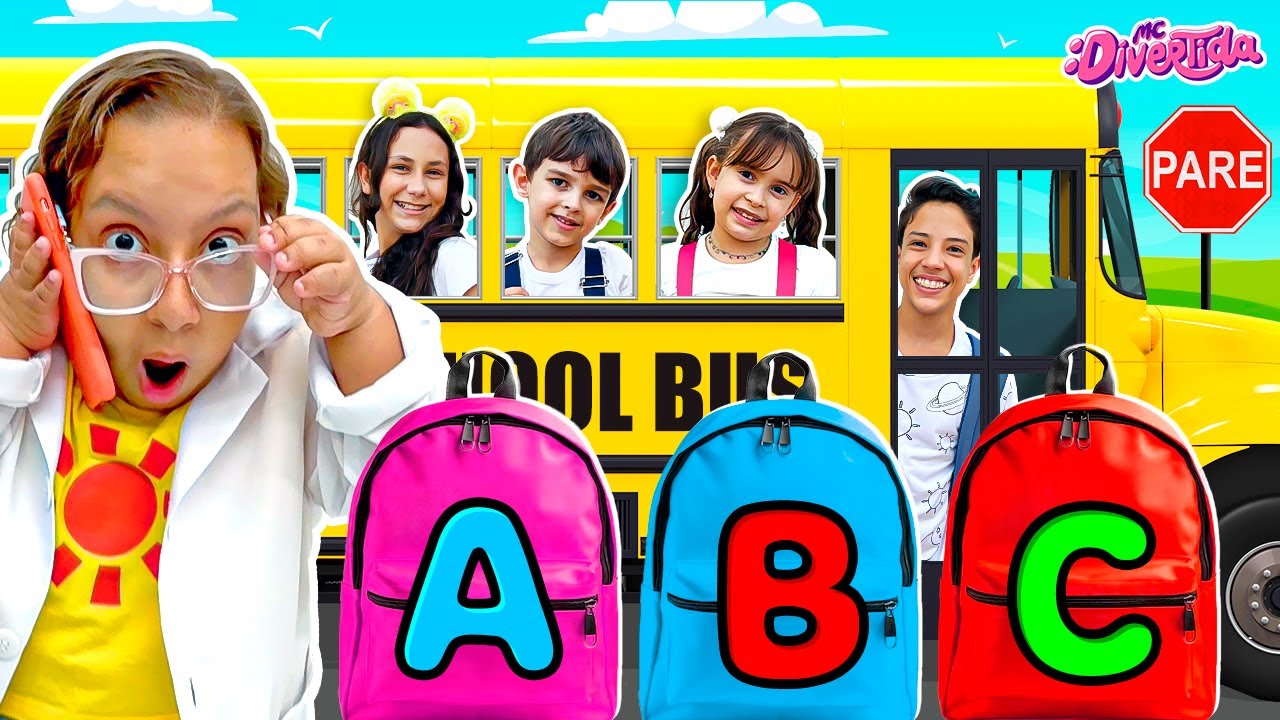 Maria Clara MC Divertida em Histórias sobre Aprender, Alfabeto, Escola e Ônibus Escolar