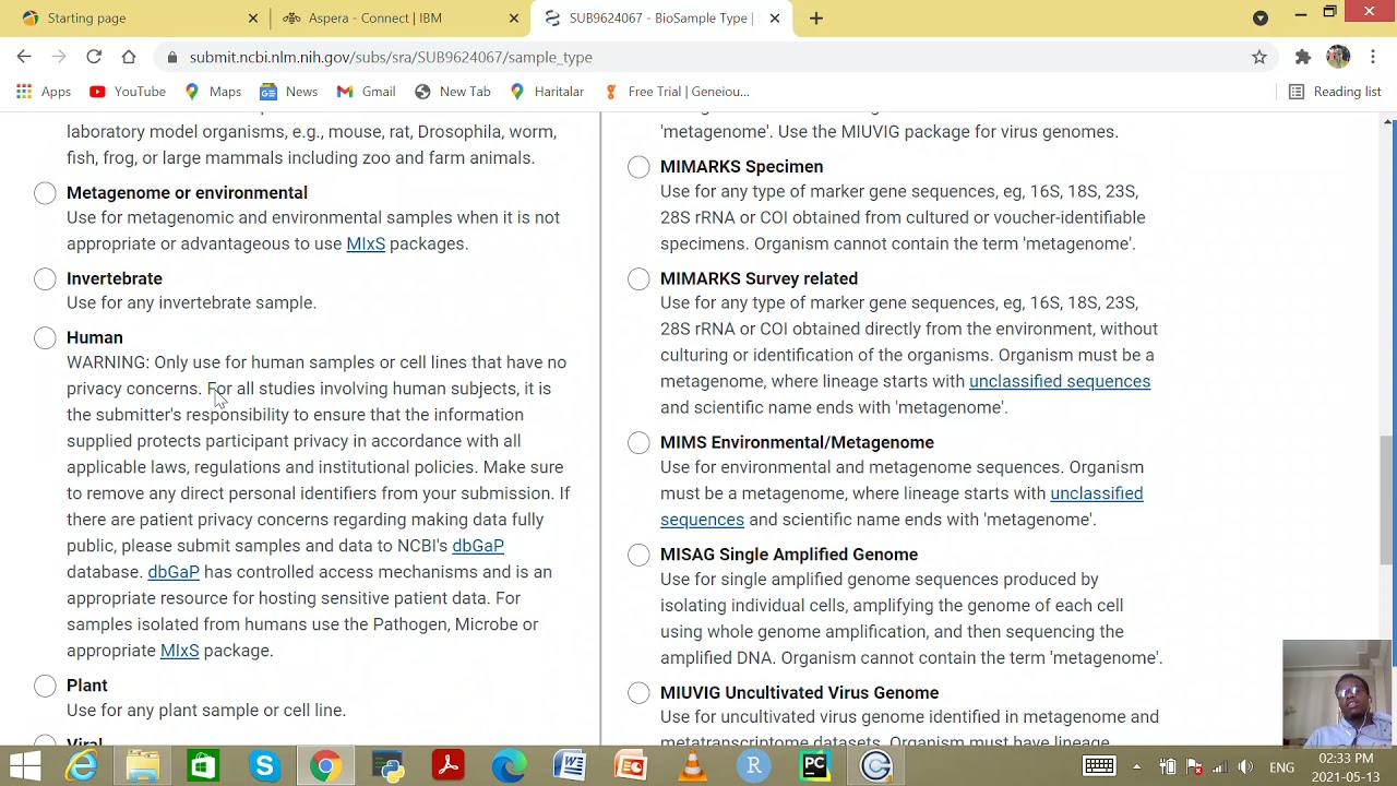 Uploading Raw reads into SRA (NCBI)