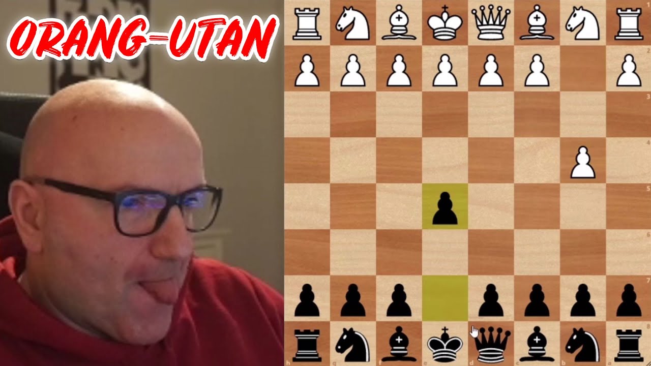Großmeister spielt Orang-Utan gegen TBG || PierrotDeCastelnau vs. The Big Greek