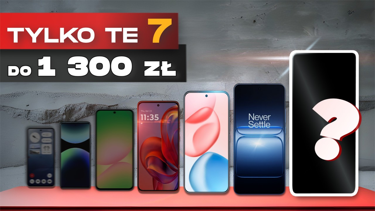 Lepszych NIE znajdziesz: 7 smartfon&oacute;w do 1300 zł, kt&oacute;re nie rozczarują