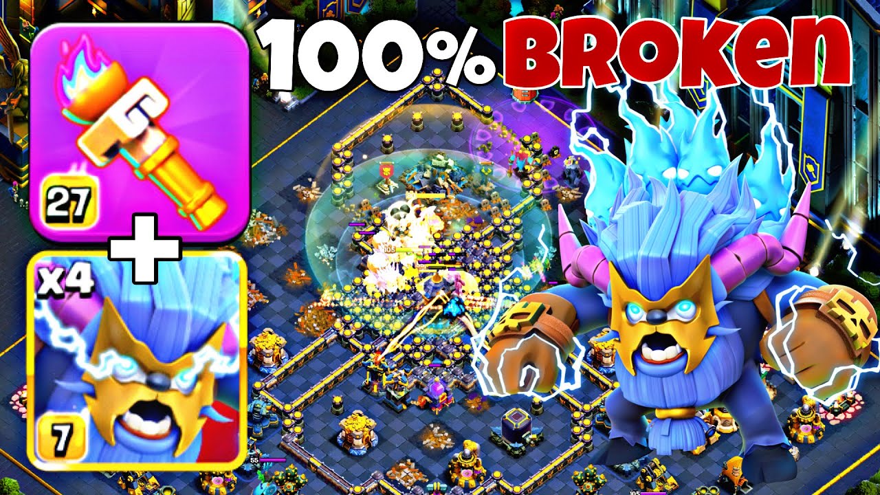 TH18 is BROKEN! 😱 Root Rider + Super Yeti Smash + Electro Titan Is 100% SPAM