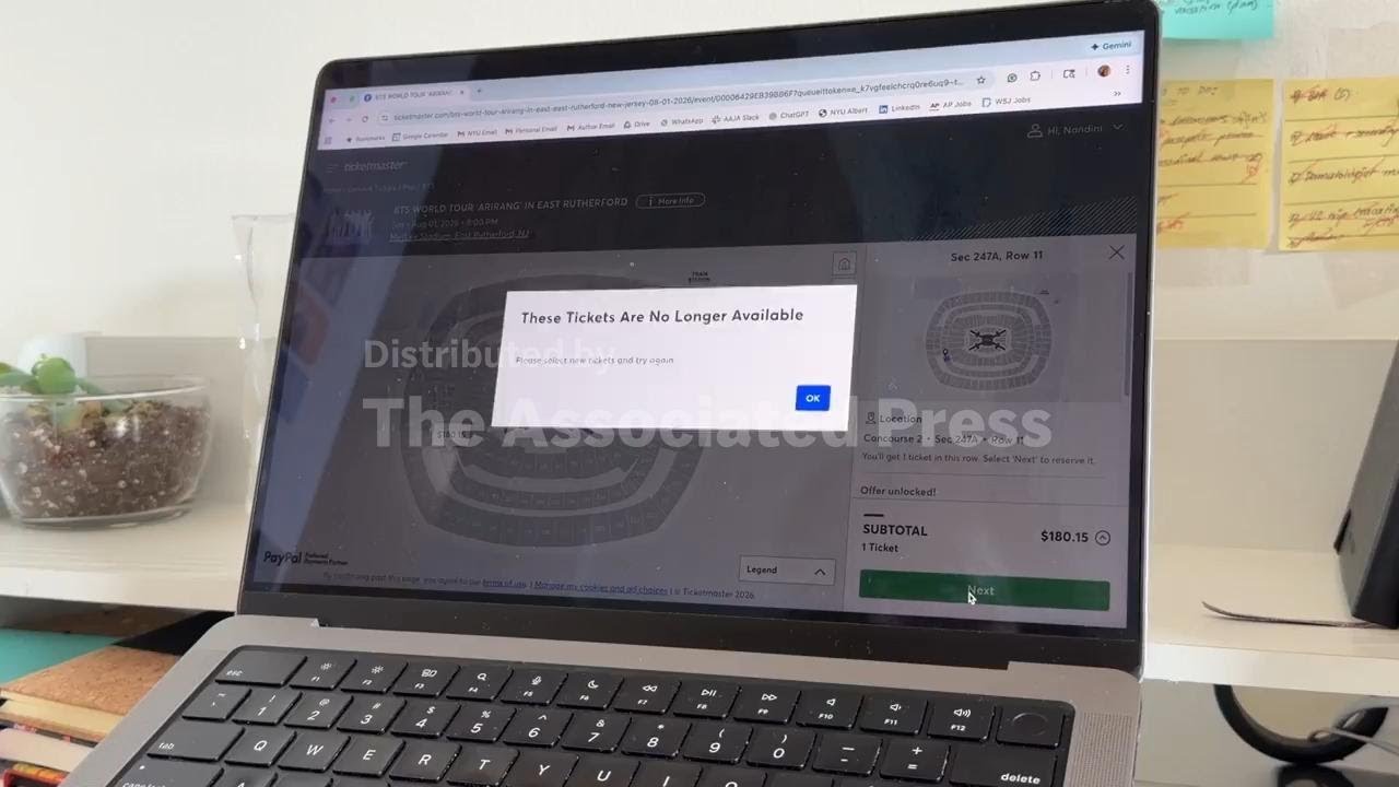 What happens when you try to get BTS World Tour tickets? A long wait.