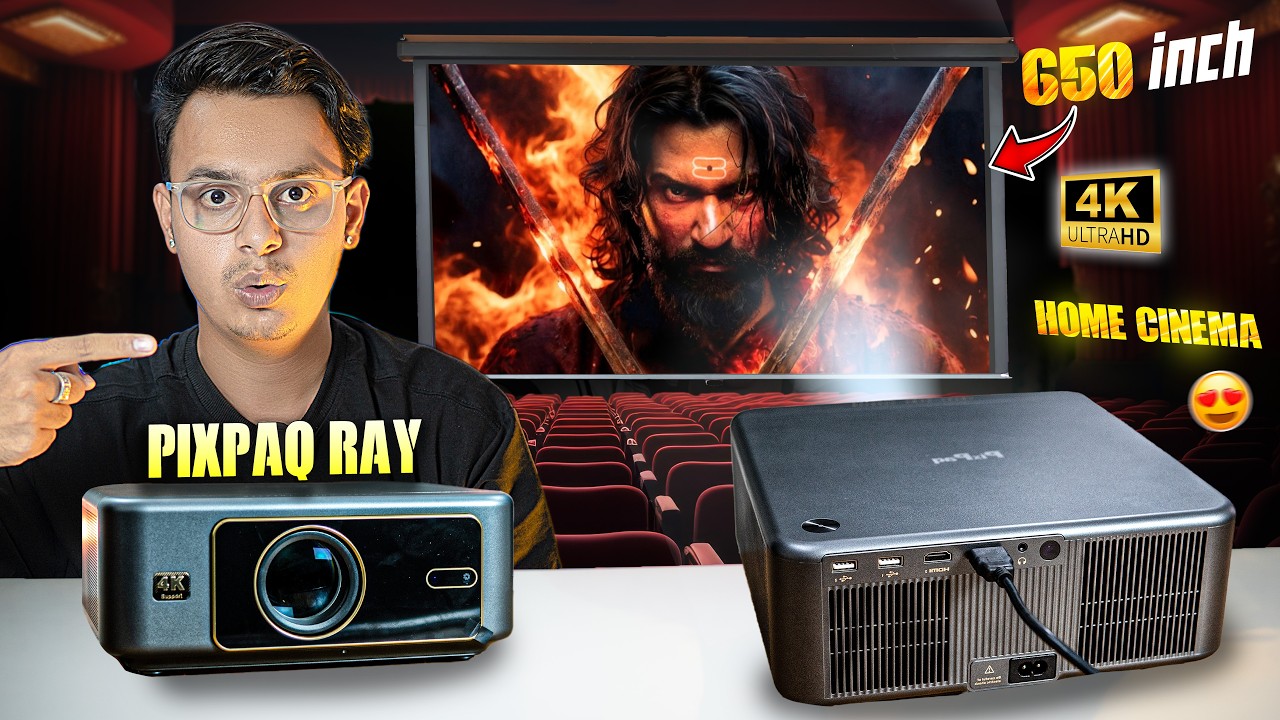 Pixpaq Ray (JAPAN) Projector Review | 2025 Brightest Projector For 650 Theater Screen.