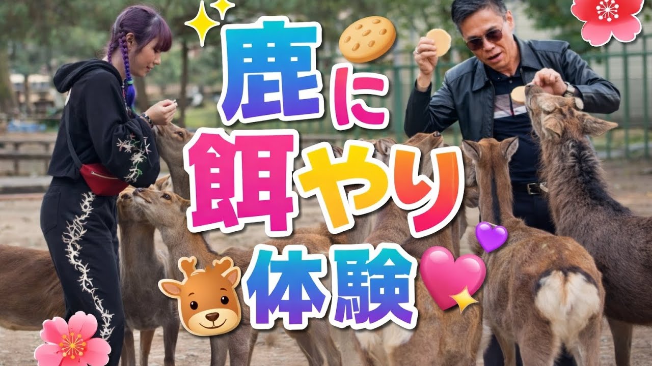 日本の人懐っこい鹿に衝撃を受けた🦌奈良公園の現実日本で鹿に餌をやる😱🦌 | クレイジーな奈良公園体験🫎❣️