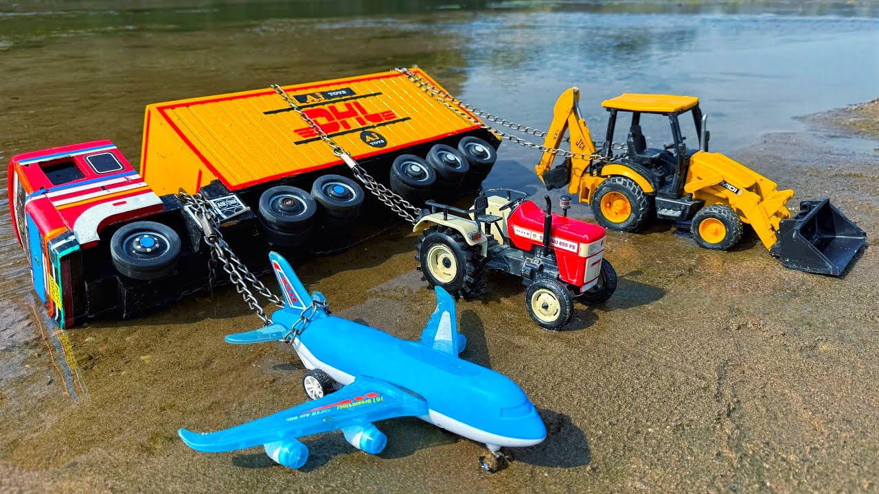 JCB Tractor Cartoon Video | New BharatBenz Tata Dumper Truck Accident Pulling Out Plane Tractor Jcb?