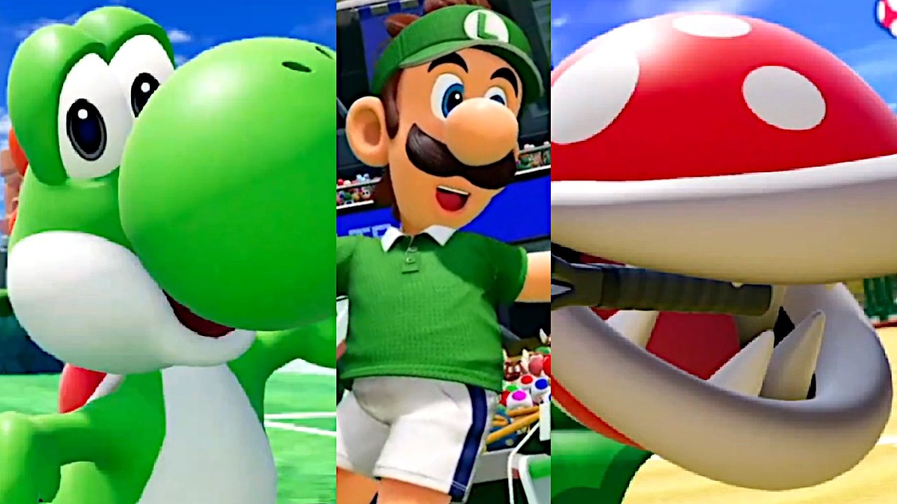 Mario Tennis Fever - Yoshi, Luigi & Piranha Plant Gameplay (Switch 2)