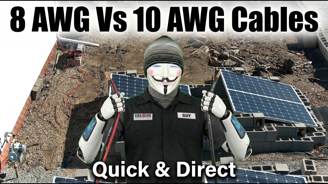 В чем разница между кабелями 8 AWG и 10 AWG для солнечных панелей? Толщина кабеля и длина проводо...