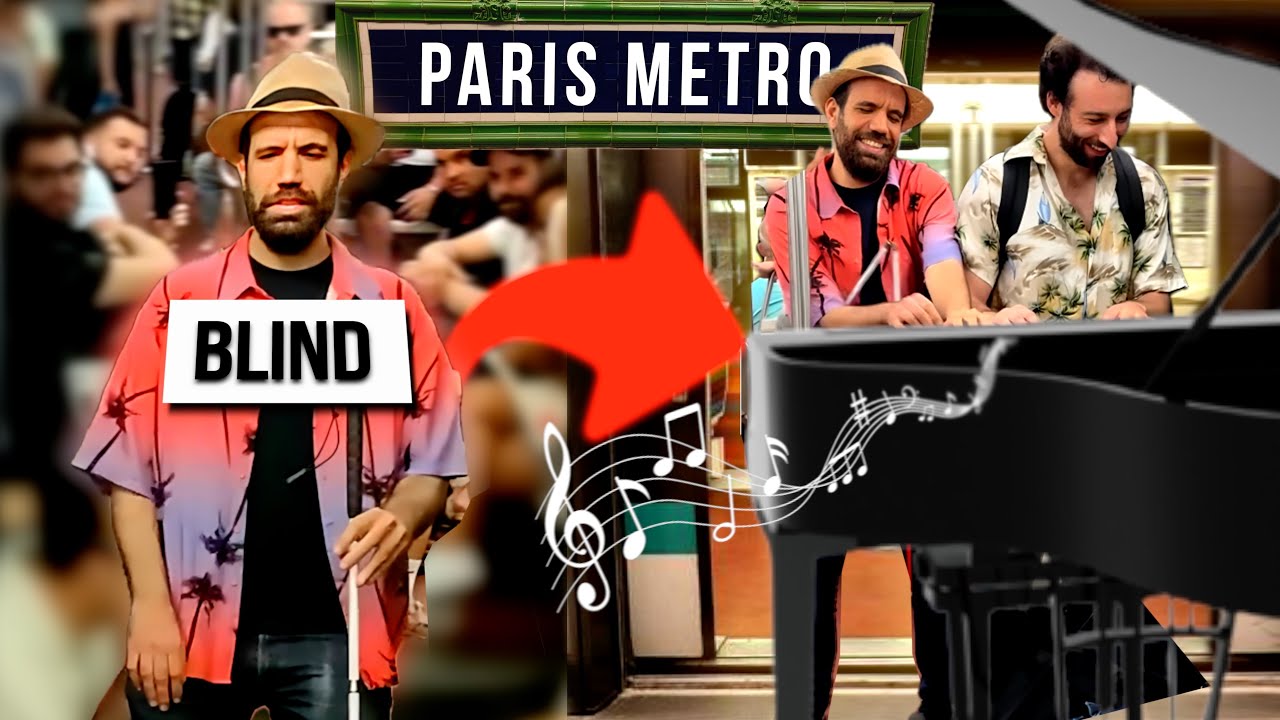 Blind pianist shocks passengers in Paris Metro 😱 Best version of Canon in D !