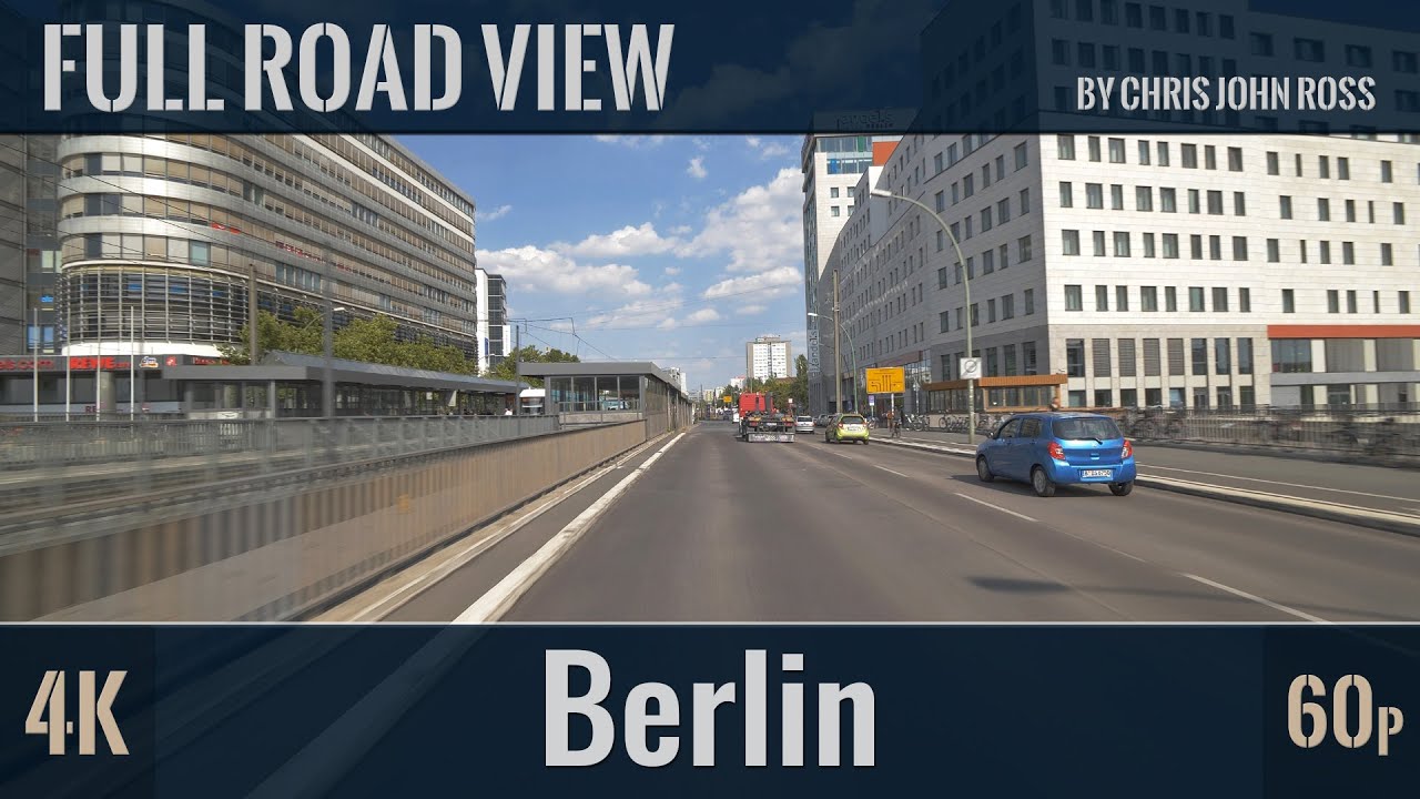Berlin, Germany: Friedrichshain, Lichtenberg -  Landsberger Allee - 4K (2160p/60p) UHD