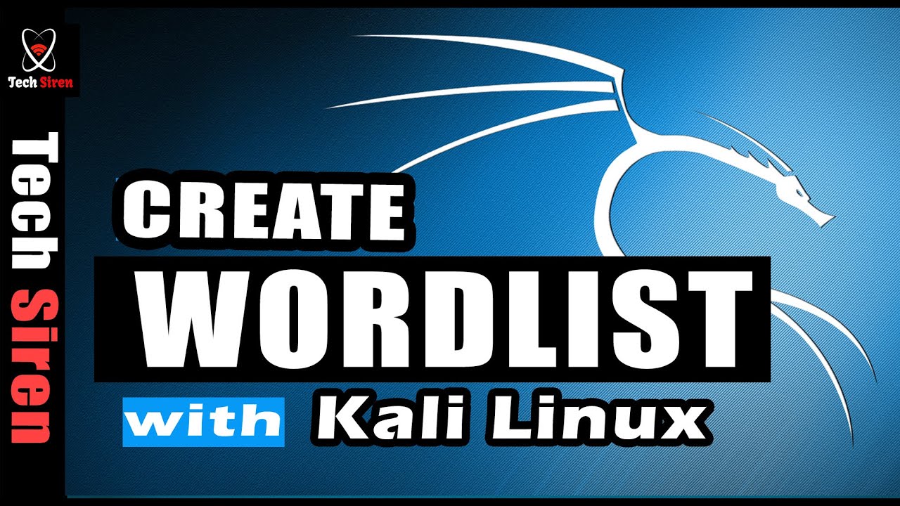 How to create wordlist in kali linux