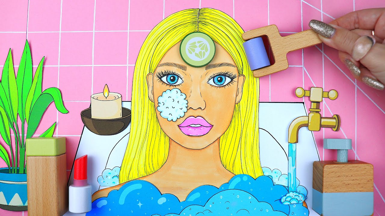 ASMR Makeup, SPA, Skincare for Girl with WOODEN COSMETICS 💄 in the bathroom