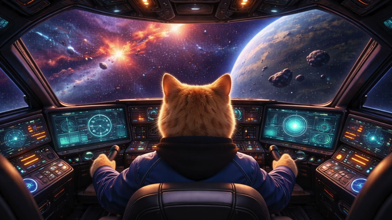 AuraFlowFocus: 1-Hour Space Aura Music for Deep Focus, Studying, and Late-Night Laptop Sessions