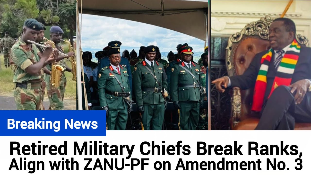 BREAKING🔥Retired Military Chiefs Break Ranks, Align with ZANU-PF on Amendment No. 3 pashata inzwai🇿🇼