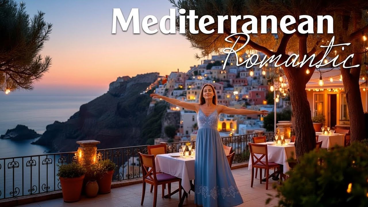 🇮🇹 Italian Sunset Romance | Soothing Guitar & Mediterranean Sea Views