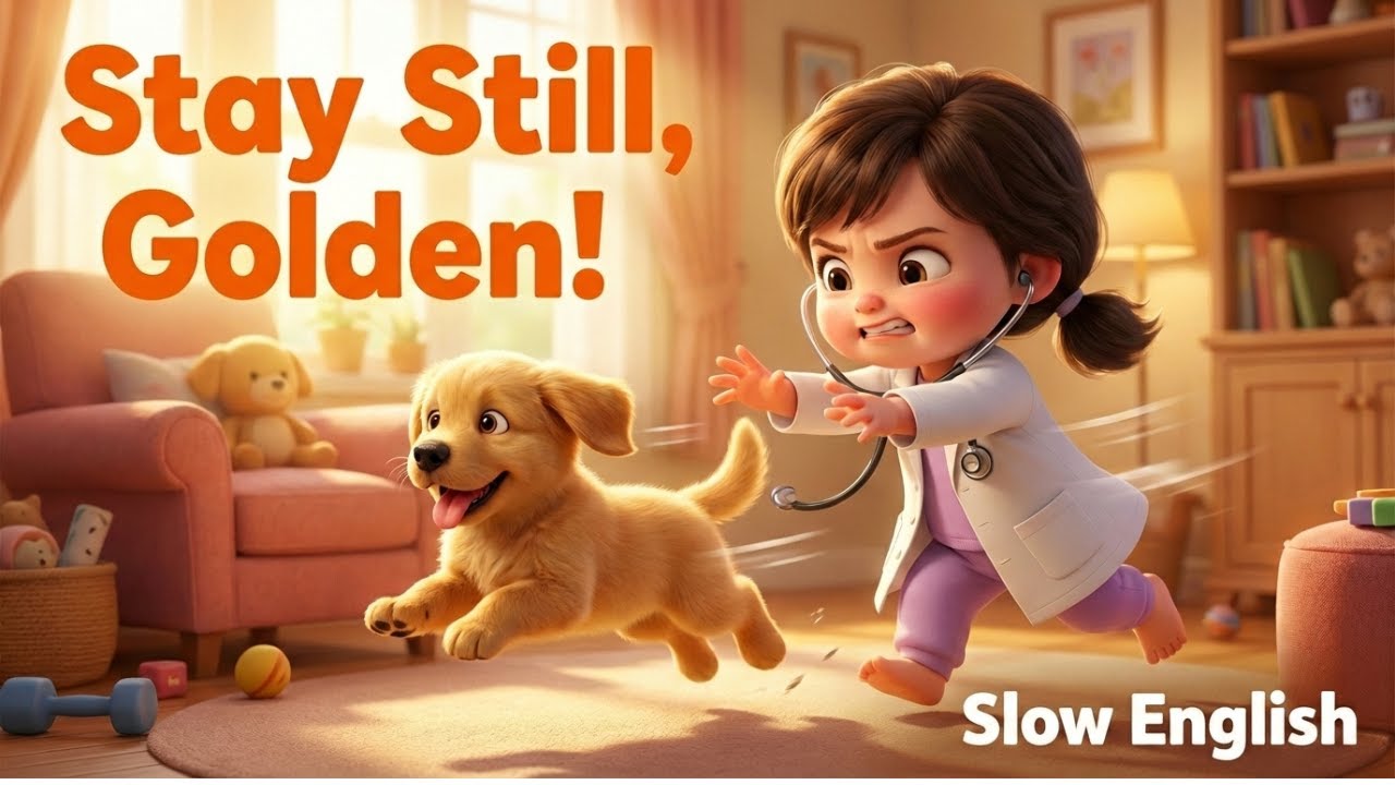 Playing Doctor at Home 😂 | Doctor Chi | Slow & Easy English Story