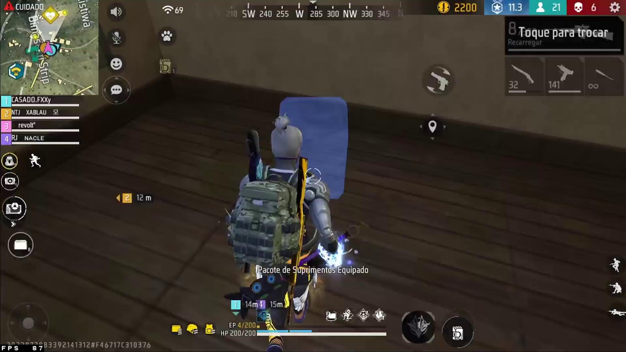 jogando free fire e condigurando obs !