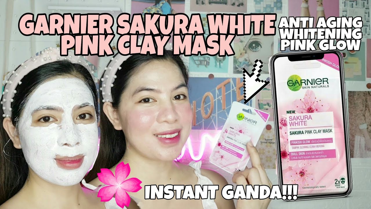 TIPID SKINCARE! GARNIER SAKURA WHITE PINK CLAY MASK REVIEW